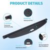 For Ford Escape 2020-2025 Retractable Trunk Cargo Cover Security Shield Carbon