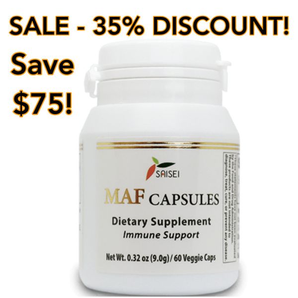 GcMAF MAF Capsules Immune Support AUTHENTIC Saisei Labs - SAVE $75 PER BOTTLE!