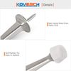 KOVOSCH 2 Pack Solid Rigid Door Stops - Heavy Duty Durable Door Stoppers Wall Protector with Soft Rubber Tips, Satin Nickel
