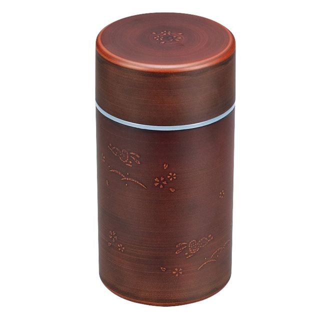 Miyamoto Sangyo 4512951099607 Tea Canister, Sharpened Wood Grain Rabbit, 13.5 fl oz (400 ml), Brown