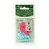 Clover Quick Locking Stitch Markers (Medium), Pink/Blue, 13 x 6.5 x 0.5 cm
