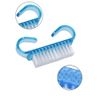 Nail Brush, 4 Pcs Plastic Clean Brush, Hand Scrubbing Cleaning Brush, with Plastic Handle, for Cleaning Nails (Purple, Pink, Blue, Transparent)