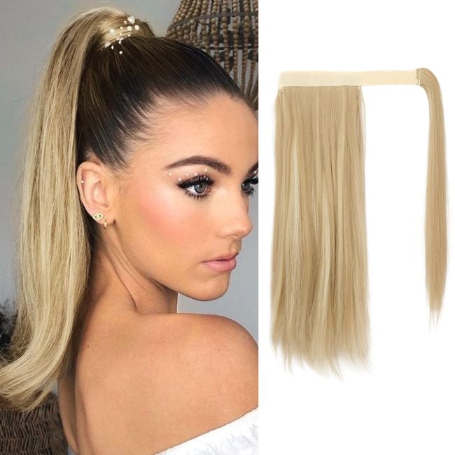 BARSDAR Pferdeschwanz Extensions 35 cm kurze gerade Pferdeschwanz Haarverlängerung Zopf Haarteil Pferdeschwanz für Frauen 16H613#