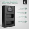 CELLONIC Smart & Fast LP-E10 Dual Charger compatible with LC-E10 Charging Cable USB Power Supply