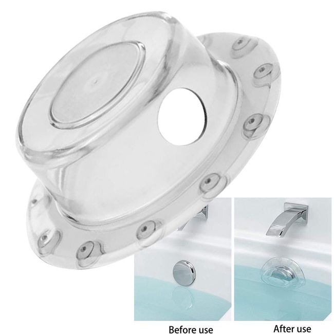 Bathtub Overflow Drain Cover Suction Cup Seal Bathtub Stopper for