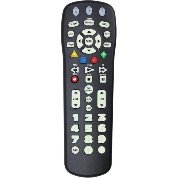 Replacement Big Button Remote Control UR3-SR3 for Spectrum Set-top Cable Boxes