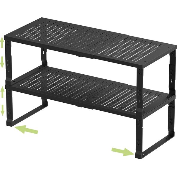 Adjustable Expanable Stackable Spice Rack Shelf Pantry Storage Organizer for Kit