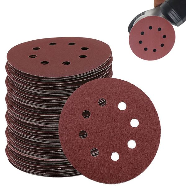 Sander Paper (Set of 40/320, 400, 600, 800, 1000, 1200, 1500, 2000, 8 particles, 5 each) Sanding Disc Paper Water Resistant Paper Sandpaper Sandpaper (Round / 4.9 inches (125 mm) Diameter/8 Holes) Mirror Polishing for Sanders, Polishing Painted Surfaces, 