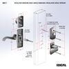 Ideal Security Storm Door Handle Set with Lock, Matte Black (4 Piece Set)