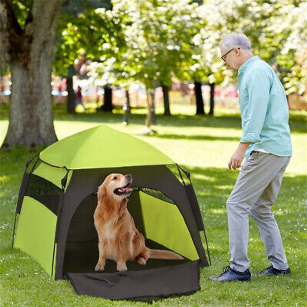 Pop Up Pet Camping Tent Portable Dog House Outdoor Travel Shelter