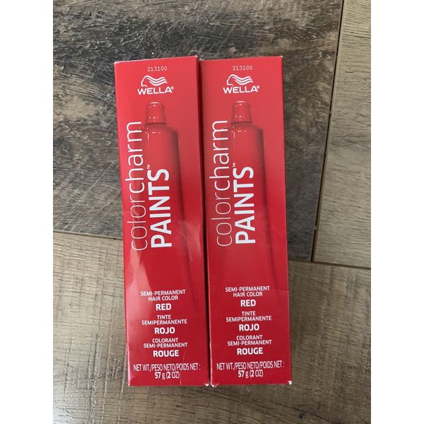 2pk- Wella  Color Charm Paints Tube Red  2 oz Semi Permanent Hair color Sealed