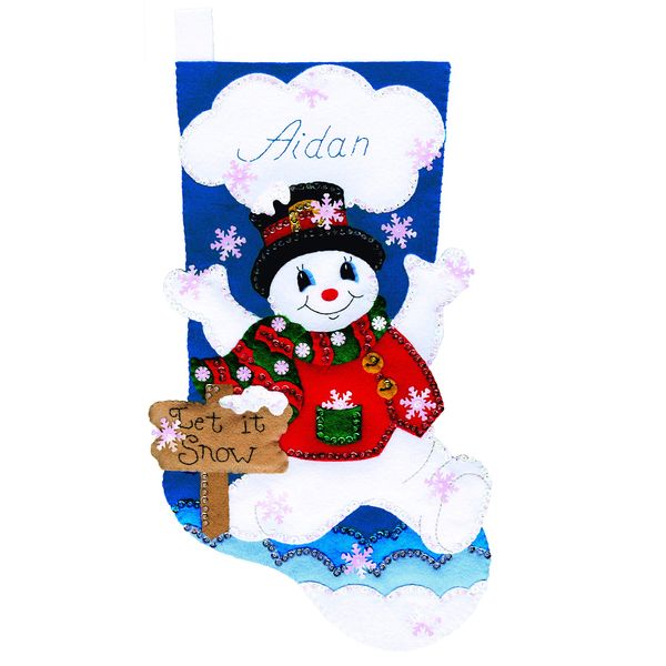 Design Works Felt Stocking Kit, Acrylic, Various