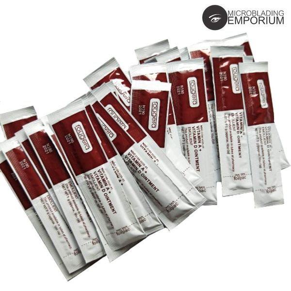 Post-Treatment Cream Spmu/Microblading / Permanent Makeup - Vitamin A & D Softener - Pack of 20