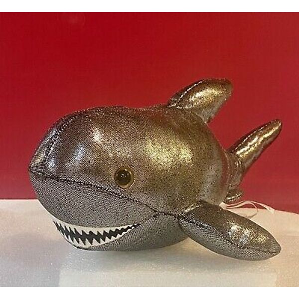 Destination Nation silver Shark Titanium #50531 Stuffed Plush Animal Toy New