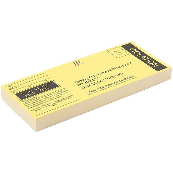 BLUE PANDA 100-Sheet Fake Parking Tickets - Ticket Prank Gag Gifts Great for Pranks Party Favors 6 x 2.5 Inches