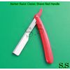Straight Barber Razor Classic Shave Red Handle B-765