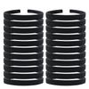20 Pack Women Plain Black Cloth Covered Thin Hard Plastic Headband Hairband Elastic Hair Hoop Holder Clasp Tiara Crown Headpiece Accessories DIY