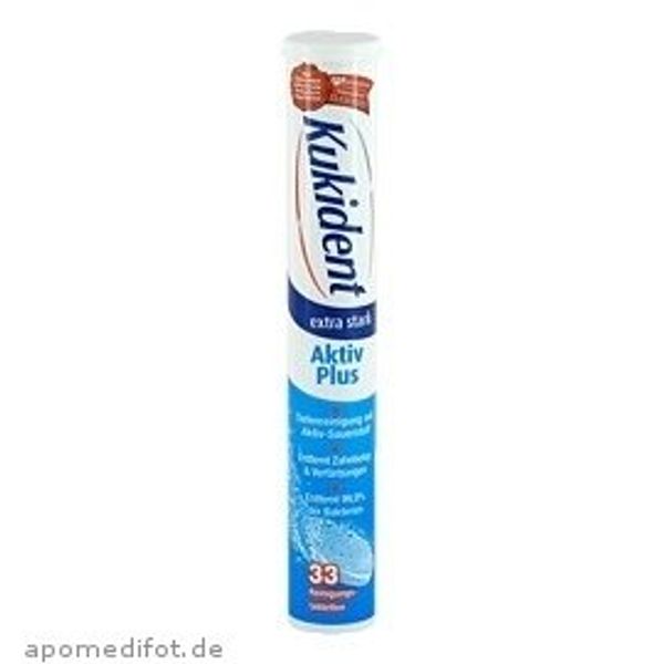 KUKIDENT Aktivplus Tabs Pack of 33 Tablets PZN: 2586352