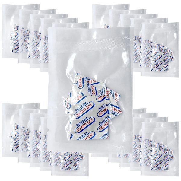 Oxygen Absorbers For Food Storage 200cc (5 pcs in Vacuum Sealed Bag x 24, Total 120 Packets) O2 Absorbers Food Grade Oxygen Absorbers Oxygen Packets For Food Storage Oxygen Remover Absorb Observers