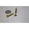 Brass #8  Phillips Flat Head Wood Screw x 1.00" Length, 100 Pcs