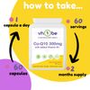CoQ10 Plus 300mg | 60 Capsules | Vegetarian-Friendly by vh1be