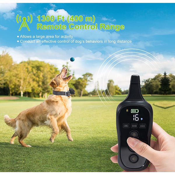 1300 FT Dog Training US Collar Rechargeable Remote Shock PET Waterproof Trainer