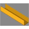 Brass C Channel 1mm x 2.5mm 1pcs # CC2