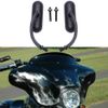 For Harley Davidson Road Glide Custom Motorcycle Rearview Side Mirrors Mini Oval