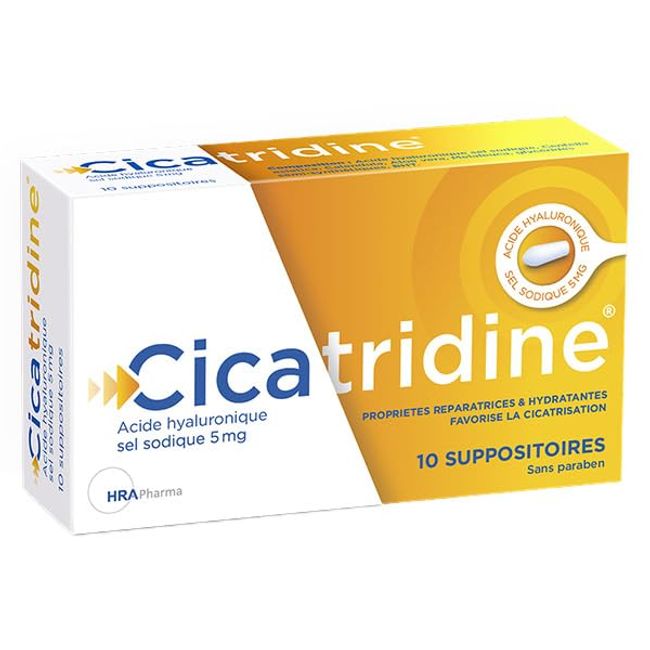 HRA Pharma Cicatridine Hyaluronic Acid 10 Suppositories