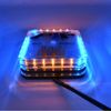 Pro LED MS75AB Permanent Mount Amber/Blue LED Mini Beacon - 10 Flash Patterns