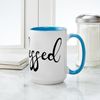 CafePress Hashtag Blessed 15 oz (444 ml) Ceramic Coffee Mug