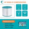 Hurricane Replacement Spa Filter Cartridge for PVT50W & Unicel C-8350, 2 Pack