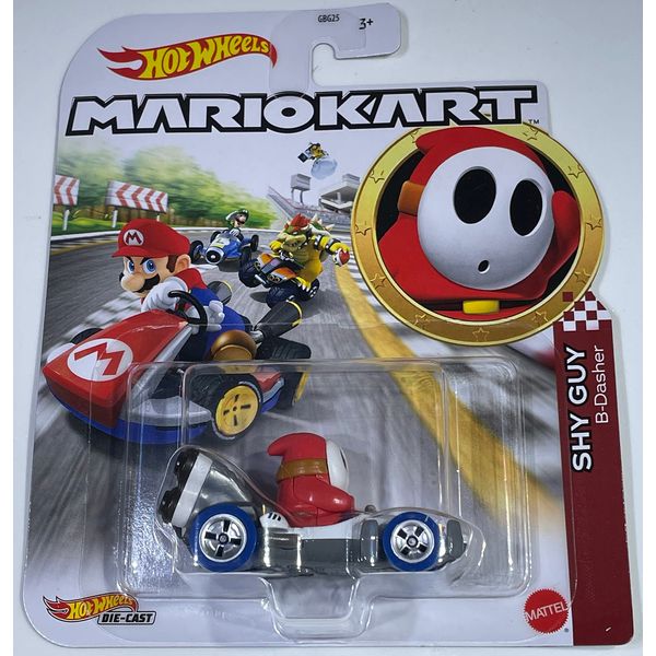 Hot Wheels - Mario Kart - Shy Guy B-Dasher - 2023 - Mint/NrMint Ships Bubble Wrapped in a Box