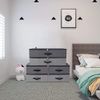 2PCS Foldable Under Bed Storage Box with Plastic Support Liner, Handles, Zipper