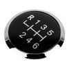 Bediffer Gear Shift Knob Cover, Round, Black + Silver, ABS Plastic, 100%, Classic, Car Accessory