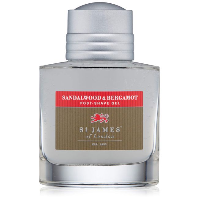 St James of London Sandalwood & Bergamot Post Shave Gel, 3.4 Fl Oz