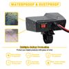 Motorcycle Handlebar Dual USB Charger Cigarette Phone Lighter Socket Waterproof