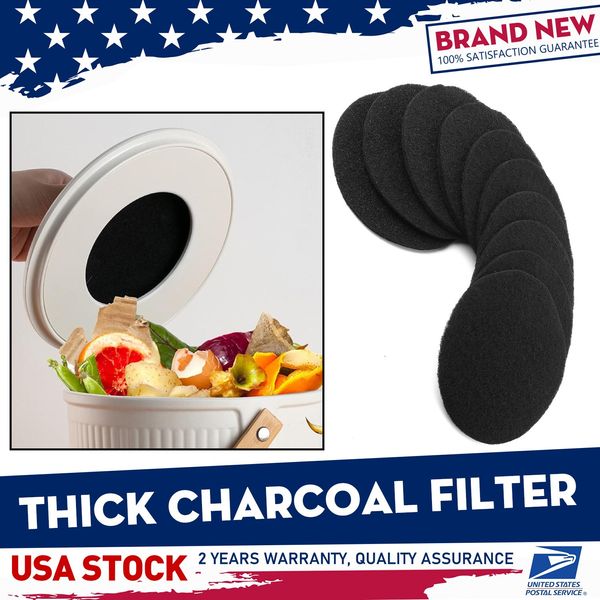 10x Charcoal Filters Compost Bin Replacement Filter Round 6.7 inch Extra Thick