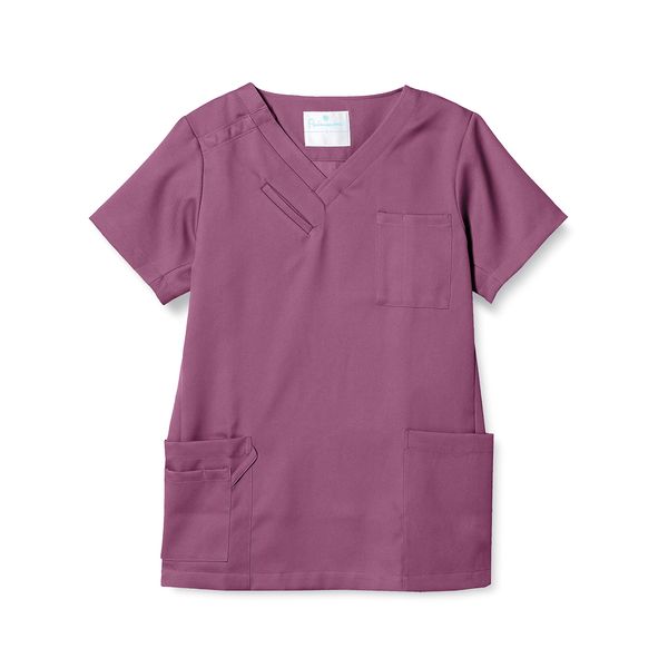 Plimvale ST-404 Women's Scrub Lab Coat, red (wine)