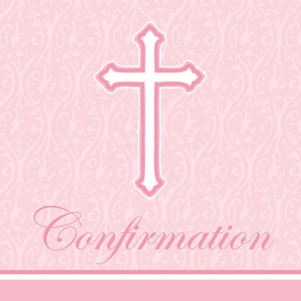 Faith Pink Confirmation Lunch Napkins 18 Per Pack