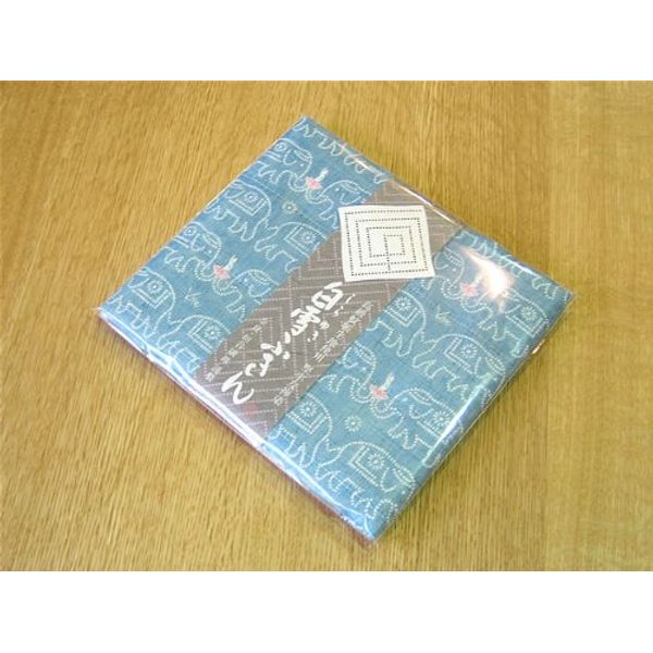 Shirayuki Fukin Yuzen Dish Towel, Made in Japan, Buddha, Nile Blue, Chlorine Bleach Available