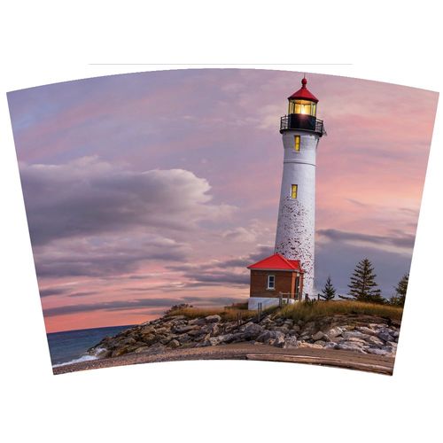 Mugzie 20 Ounce MAX Stainless Steel Travel Mug with Wetsuit Cover - Made in USA - Lighthouse Of Michigan