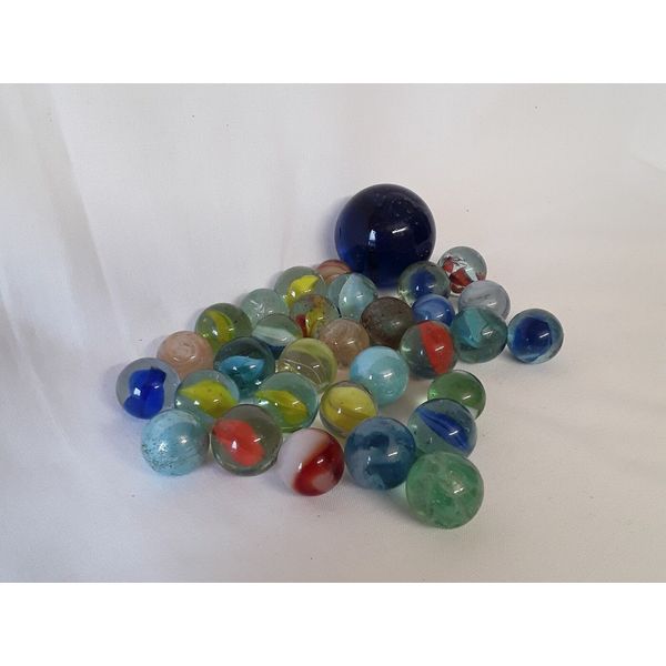 30+ Assorted Glass Marbles