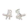 Batsman Cricket Player Cufflinks Presented in Onyx Art Cufflink Box, One size, Silver