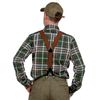 Button-Down Extra Wide Formal Dress Suspenders/Braces, 4cm - Blue