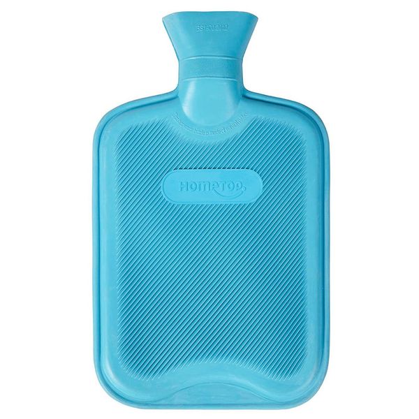 HomeTop Premium Classic Rubber Hot Water Bottle (Blue)