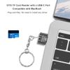 Micro SD Card Reader, USB C TF Card Reader, USB C to TF Memory Card Reader with USB C to USB Adapter Compatible with MacBook, Laptops, Android Phones