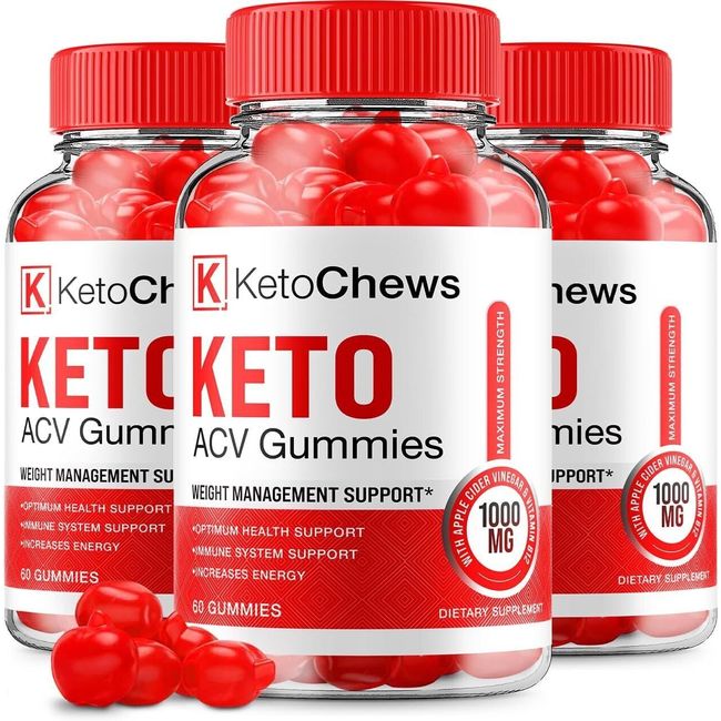 (3 Pack) Keto Chews ACV Gummies - Official - Keto Chews ACV Advanced Formula...