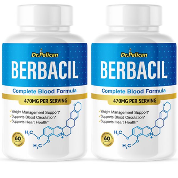 Berbacil- Blood Support- 2 Bottles- 120 Capsules