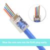VCE Shielded RJ45 Connector Pass Through Cat6 50 Pack, Ethernet RJ45 Plug for Cat6/Cat5/Cat5e UTP Solid & Stranded Network Cable, Interference-Resistant